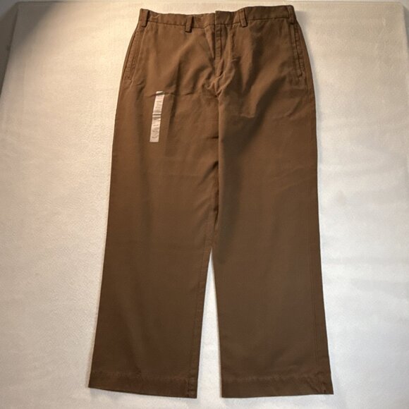 Eddie Bauer Pants Men's 38x32 Brown Classic Fit Casual Thick Cotton Office Work - Picture 1 of 11